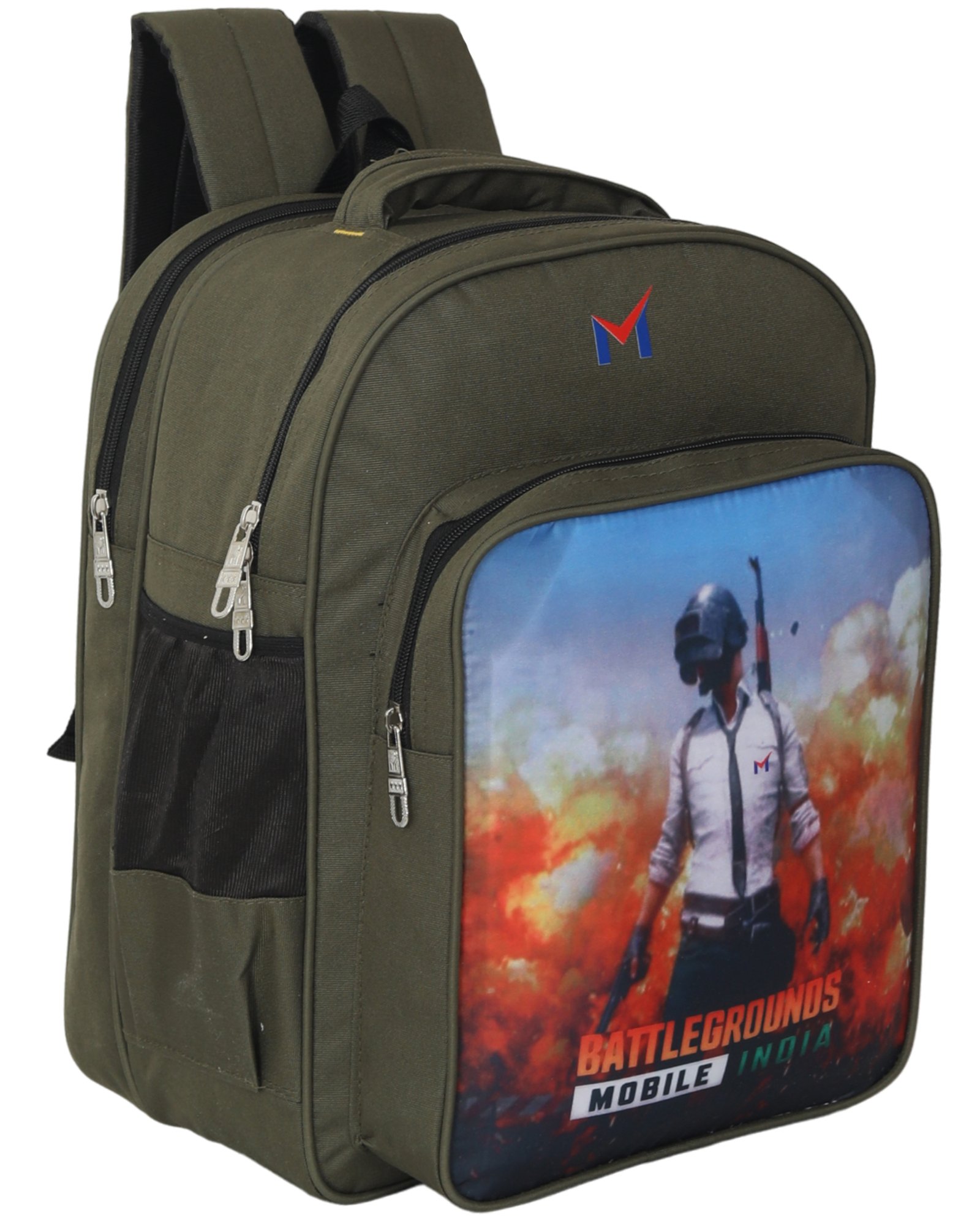 Big PUBG school bag big size 4 th std 8th std Waterproof School Bag GREEN 40 L smsbaghouse